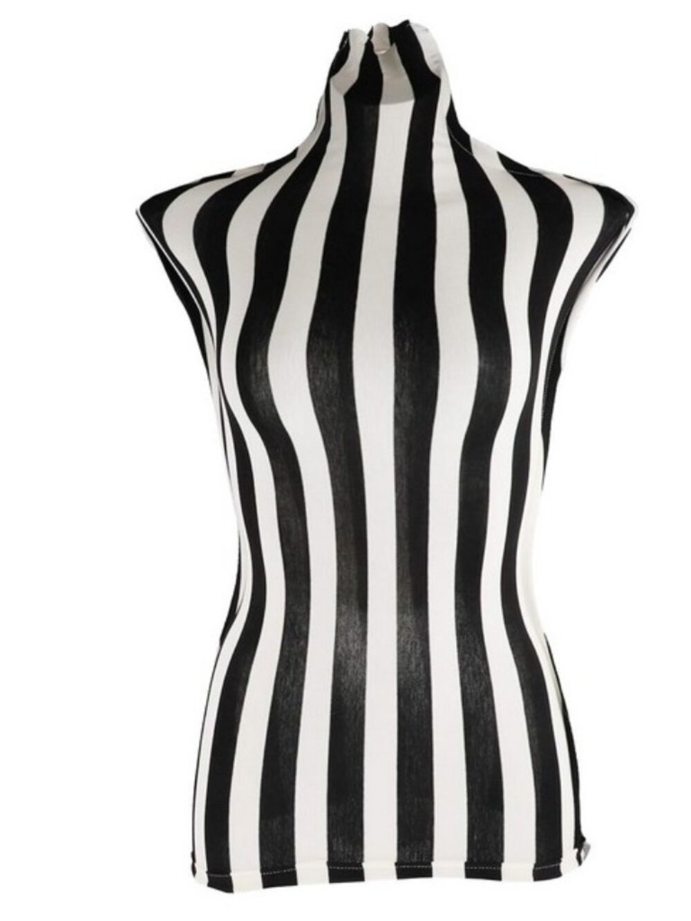 Black and White stripe Female Mannequin Cloth Cover - Picture 6 of 12